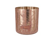 RUBY GOLD T-LIGHT DEER 15X15CM NM