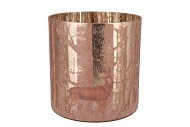 RUBY GOLD T-LIGHT DEER 20X20CM NM