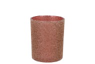 RUBY PINK T-LIGHT SHINY 8X8CM
