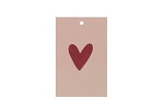 GIFT BOUQUET CARD HEART SAND 6X9CM P/25