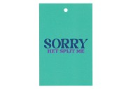 GIFT BOUQUET CARD SORRY GREEN 6X9CM P/25