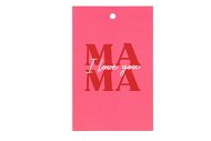 GIFT BOUQUET CARD MAMA PINK 6X9CM P/25