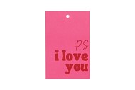 GIFT BOUQUET CARD FULL OF LOVE PINK 6X9CM P/25