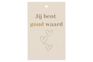 GIFT BOUQUET CARD JIJ BENT GOUD SAND 6X9CM P/25