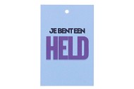 GIFT BOUQUET CARD HELD BLUE 6X9CM P/25