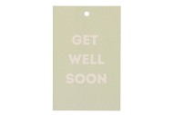 GIFT BOUQUET CARD GET WELL SOON GREEN 6X9CM P/25