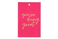 GIFT BOUQUET CARD DOING GREAT FUCHSIA 6X9CM P/25