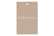 GIFT BOUQUET CARD IK DENK AAN JE SAND 6X9CM P/25