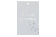GIFT BOUQUET CARD GEDACHTEN GREY 6X9CM P/25