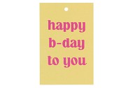 GIFT BOUQUET CARD HAPPY B-DAY YELLOW 6X9CM P/25