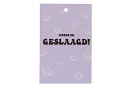 GIFT BOUQUET CARD GESLAAGD LILAC 6X9CM P/25