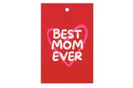 GIFT BOUQUET CARD BEST MOM EVER RED 6X9CM P/25