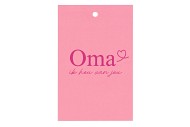GIFT BOUQUET CARD OMA HOU VAN JOU PINK 6X9CM P/25