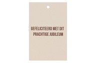 GIFT BOUQUET CARD GEFELICITEERD SAND 6X9CM P/25