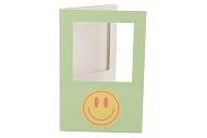 GIFT TILE CARD SMILE GREEN 21X14X1CM