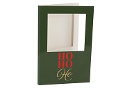 GIFT TILE CARD HO HO HO GREEN 21X14X1CM