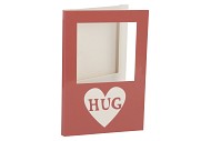 GIFT TILE CARD HUG BROWN 21X14X1CM