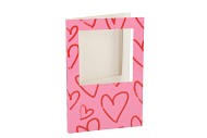 GIFT TILE CARD HEART FUCHSIA 21X14X1CM