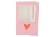 GIFT TILE CARD HEART PINK 21X14X1CM