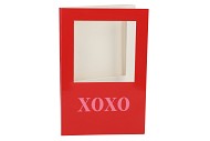 GIFT TILE CARD XOXO RED 21X14X1CM