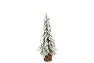 SILK X-MAS TREE SNOW 12X32CM