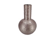 EVORA METALLIC GREY VASE TUBE 25X25X39CM