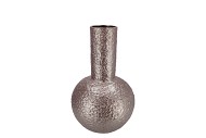 EVORA METALLIC GREY VASE TUBE 15X15X24CM