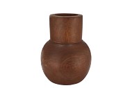 WOODY DARK NATURAL BROWN VASE NECK 23X23X29CM