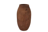 WOODY DARK NATURAL BROWN VASE LONG 24X24X43CM