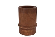 WOODY DARK NATURAL BROWN VASE CILINDER 23X23X31CM