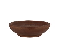 WOODY DARK NATURAL BROWN BOWL ROUND 29X29X9CM