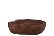 WOODY DARK NATURAL BROWN BOWL 37X34X9CM