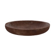 WOODY DARK NATURAL BROWN PLATE 42X42X6CM