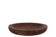 WOODY DARK NATURAL BROWN PLATE 35X35X6CM