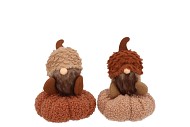LAUREN BROWN GNOME PUMPKIN DECO ASS 12X17CM