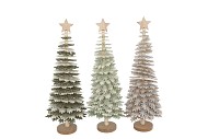 FELT GREEN FROSTY TREE ASS 16X42CM