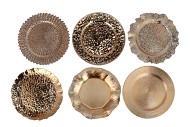 MELAMINE GOLD PLATE ASS 33X33CM