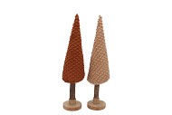 LAUREN BROWN PINE TREE DECO ASS 9X9X39CM