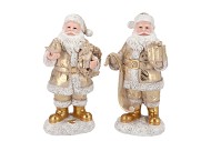 LESLY WHITE SANTA CLAUS DECO ASS 14X11X27CM