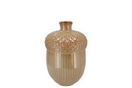 MIKA CARAMEL VASE ACORN 11X11X16CM