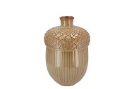 MIKA CARAMEL VASE ACORN 14X14X20CM