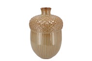 MIKA CARAMEL VASE ACORN 17X17X26CM