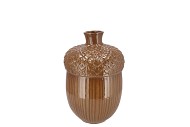 MIKA BROWN VASE ACORN 11X11X16CM