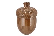 MIKA BROWN VASE ACORN 24X24X36CM