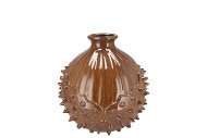 MIKA BROWN VASE CHESTNUT 13X13X13CM