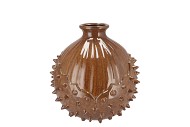 MIKA BROWN VASE CHESTNUT 16X16X17CM