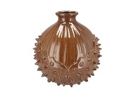 MIKA BROWN VASE CHESTNUT 24X24X24CM