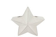 MIKA STAR WHITE VASE X-MAS 22X9X20CM
