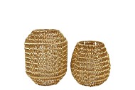 CRUZ GOLDEN LATERN METAL FRAME ASS 9X15X19CM