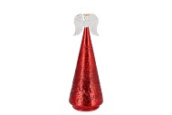 TOUCH RED ROTATING ANGEL SPARKLE 11X27CM